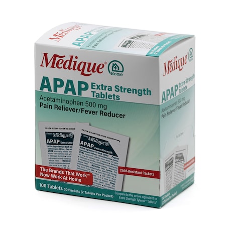Medique At Home Extra Strength Apap Tablets For Pain & Fever 70433